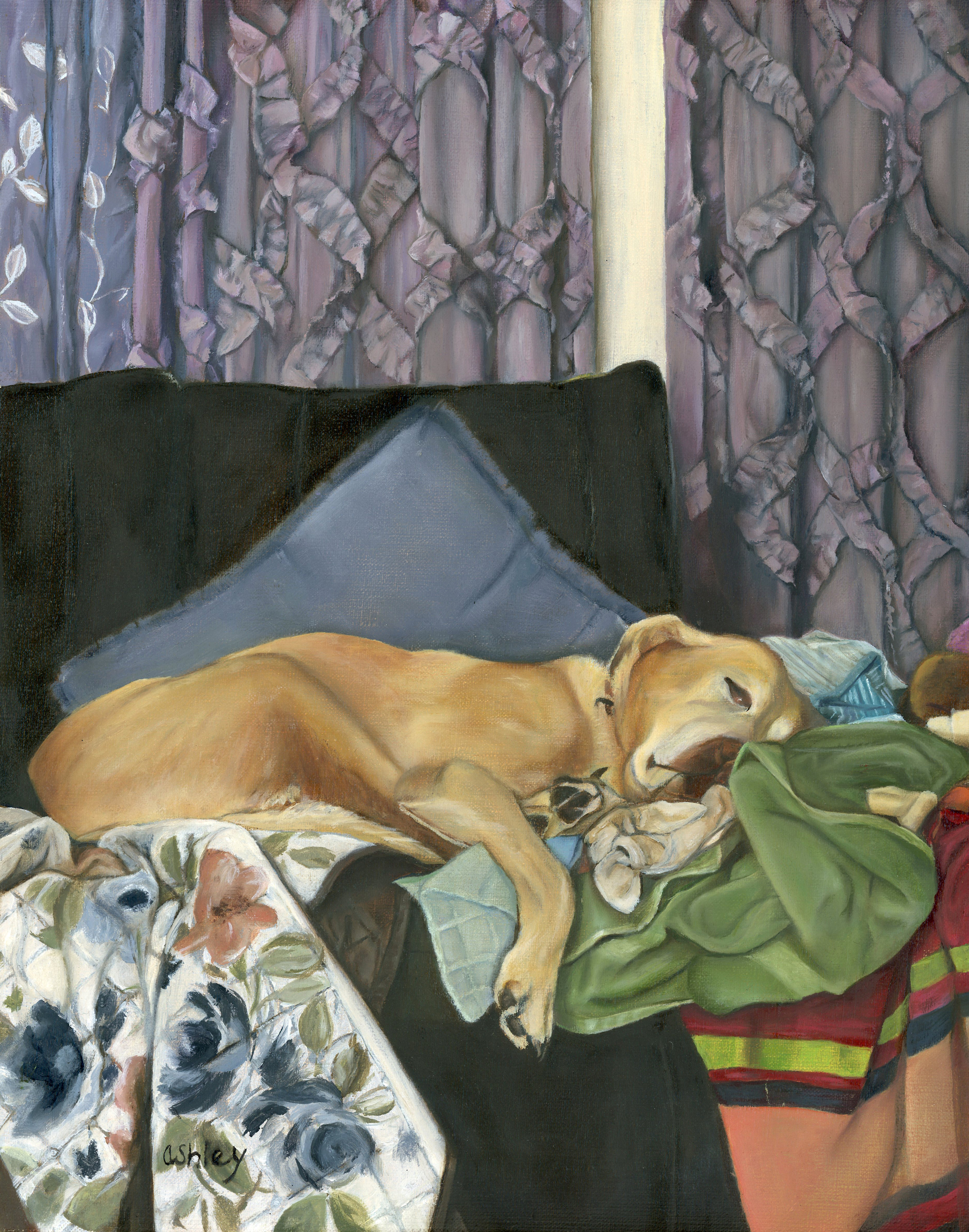Resting oil painting by Ashley Otto