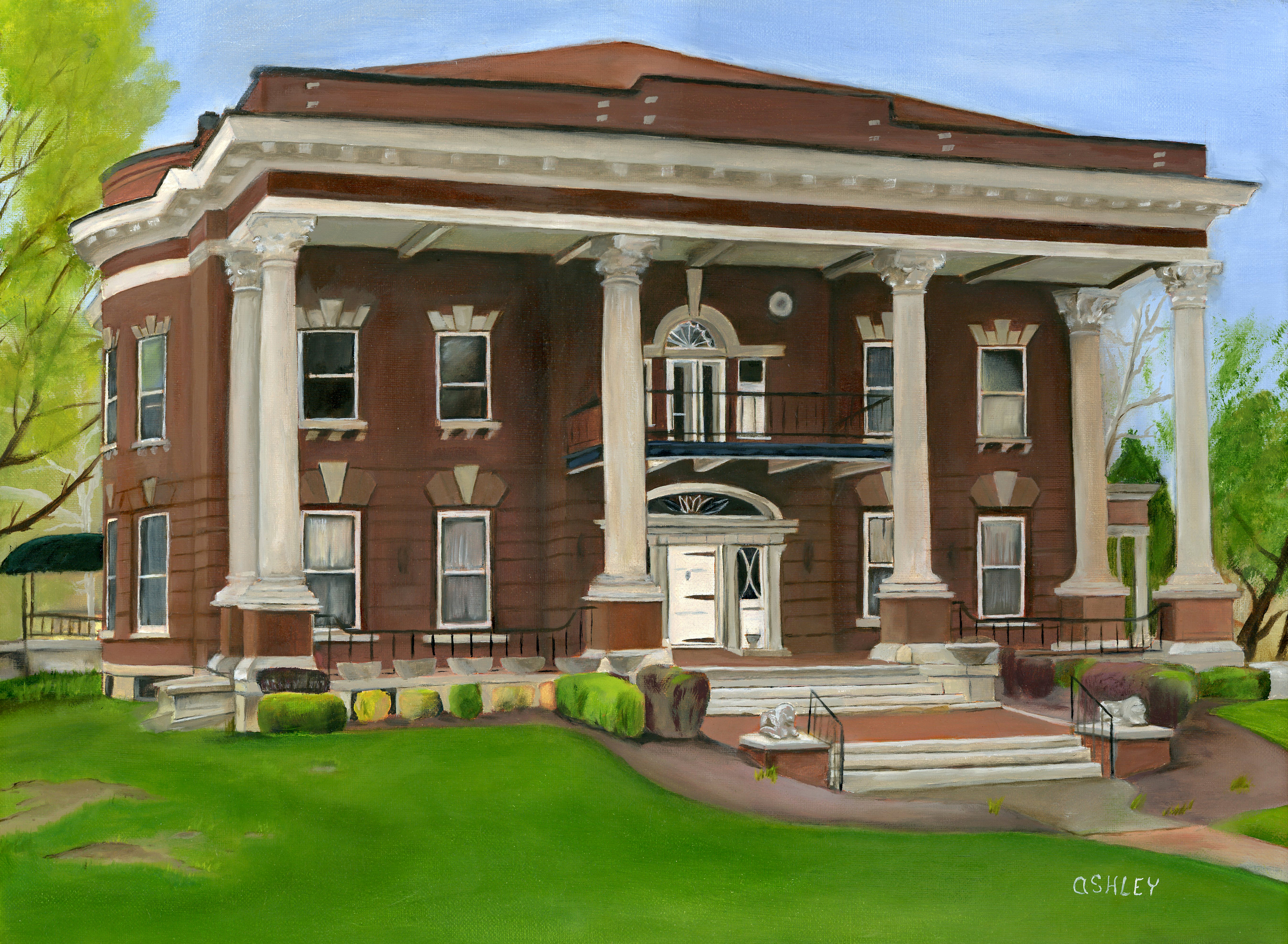 Architecture oil painting by Ashley Otto