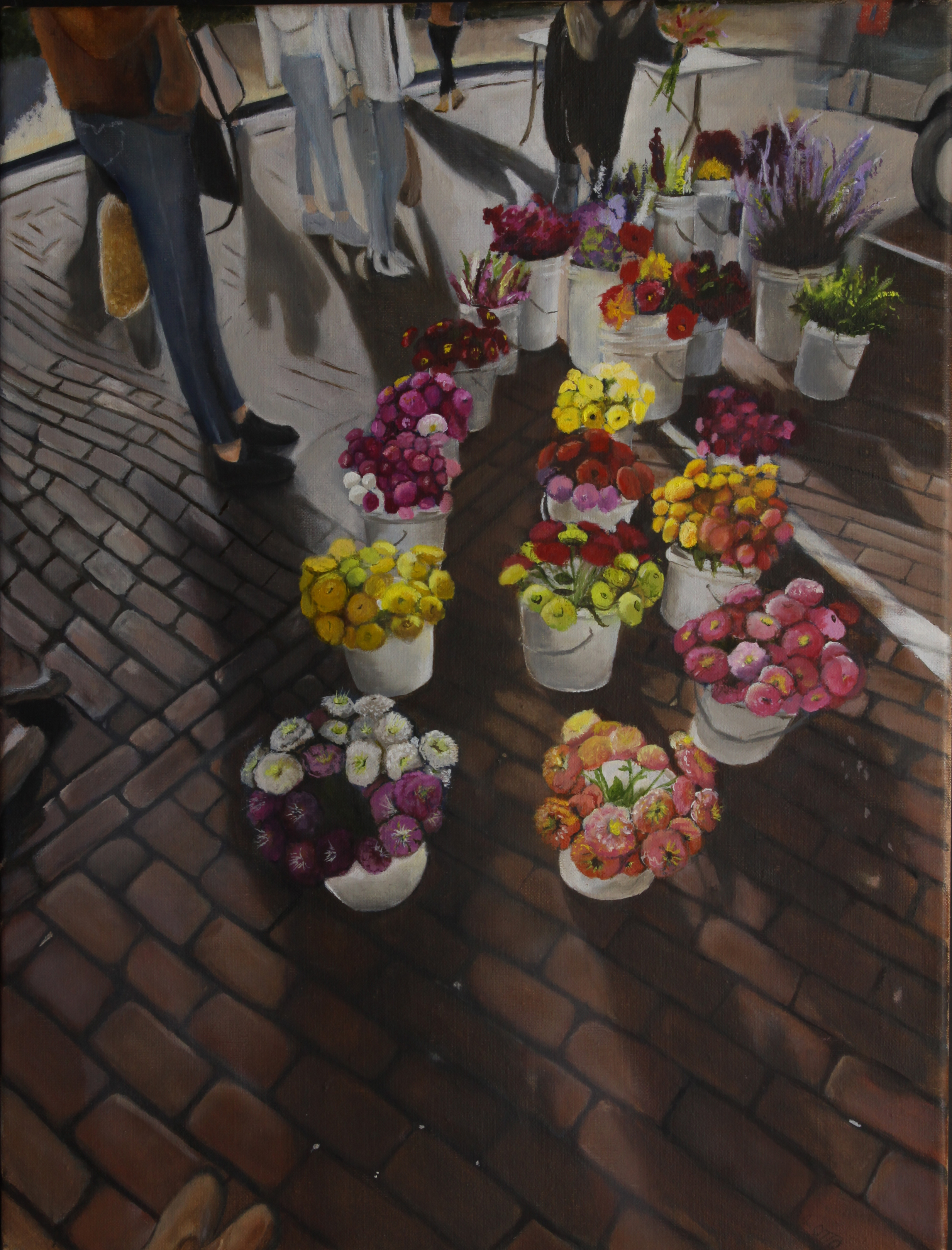 Flower Market oil painting by Ashley Otto